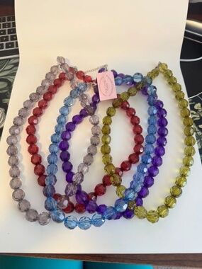 LOT OF 5 Vintage Garold C. Miller Friends Collection Faceted Bead Necklaces